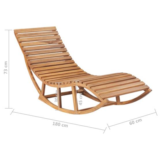 Helloshop26 - Transat chaise longue bain de soleil lit de jardin terrasse meuble d'extérieur à bascule avec coussin bois de teck solide - Image 8