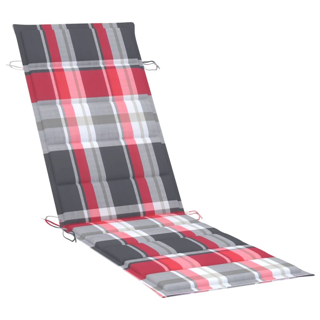 Helloshop26 - Transat chaise longue bain de soleil lit de jardin terrasse meuble d'extérieur à bascule avec coussin bois de teck solide - Image 7