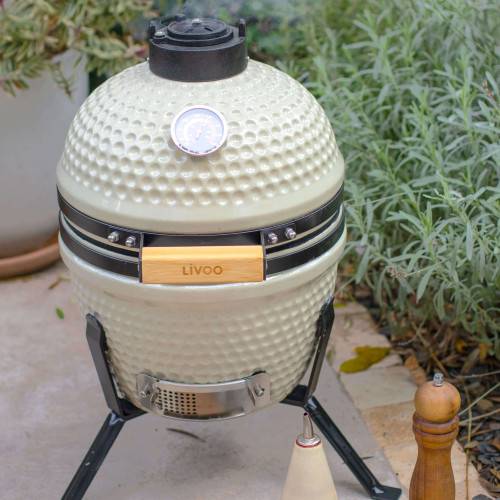 Livoo - Barbecue céramique KAMADO Champagne - Image 4