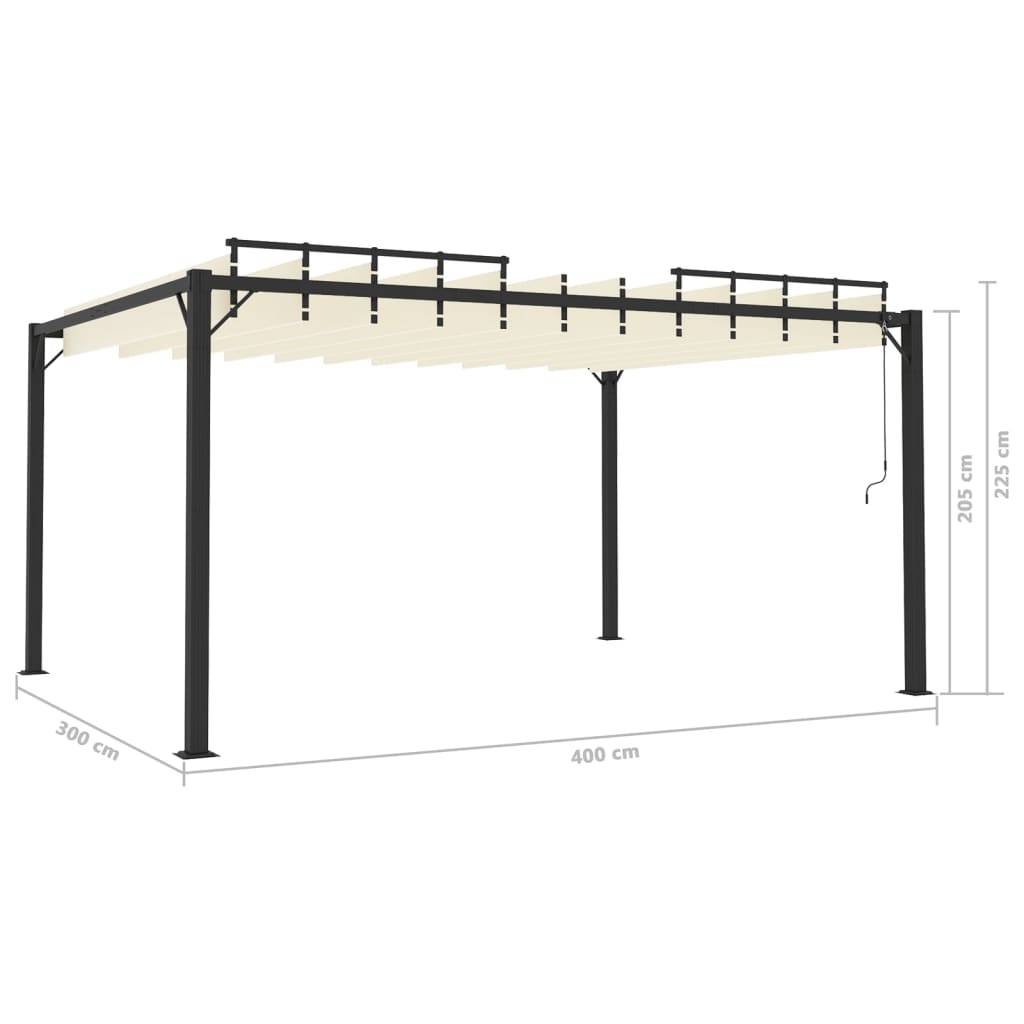 Tonnelle Bioclimatique Aluminium Toit à Lames Réglables pour Jardin Piscine Crème 3x4 m – ComfortXL Outdoor Living - Image 8