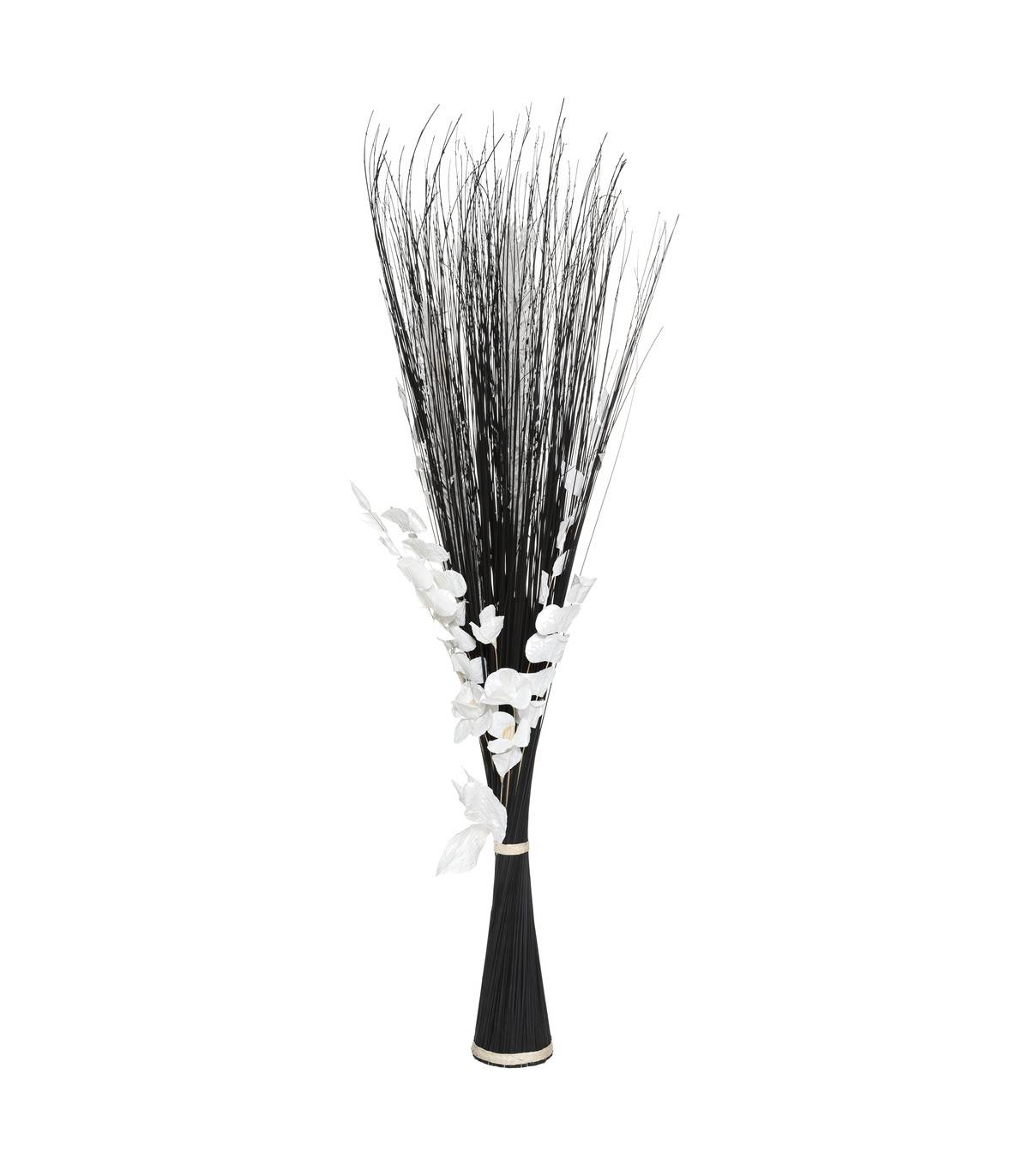 Atmosphera - Fagot de Fleurs et Tiges Séchées Blanc et Noir D. 40 x H. 150 cm - Image 1