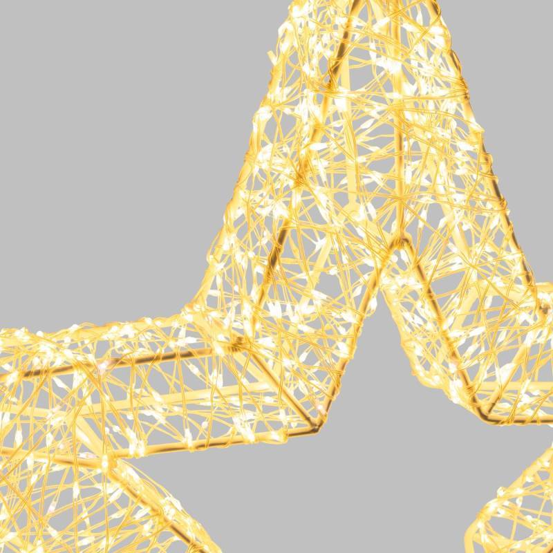 Lotti - étoile lumineuse à LED 3D Ø55cm métal blanc 2000 MicroLED FlashLED Diamond IP44 Lotti - Image 5
