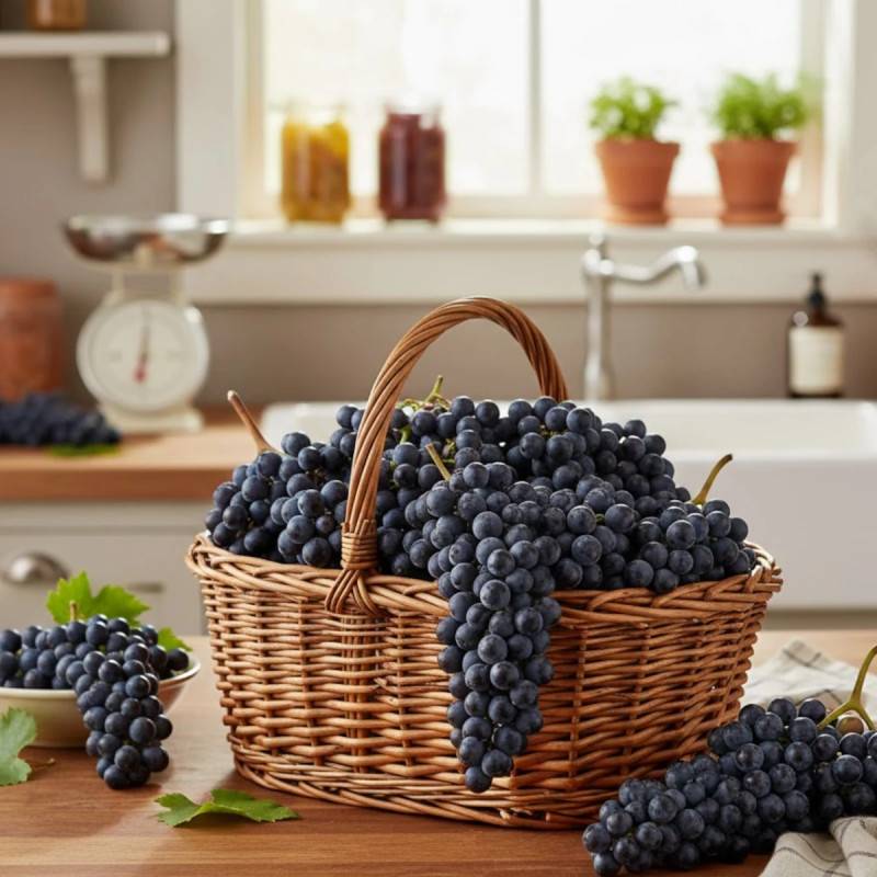 Vigne sans pépin Apirena Nera, Vigne de table - Pot de 1,5L - Tuteur bambou 30/60 cm - Image 3