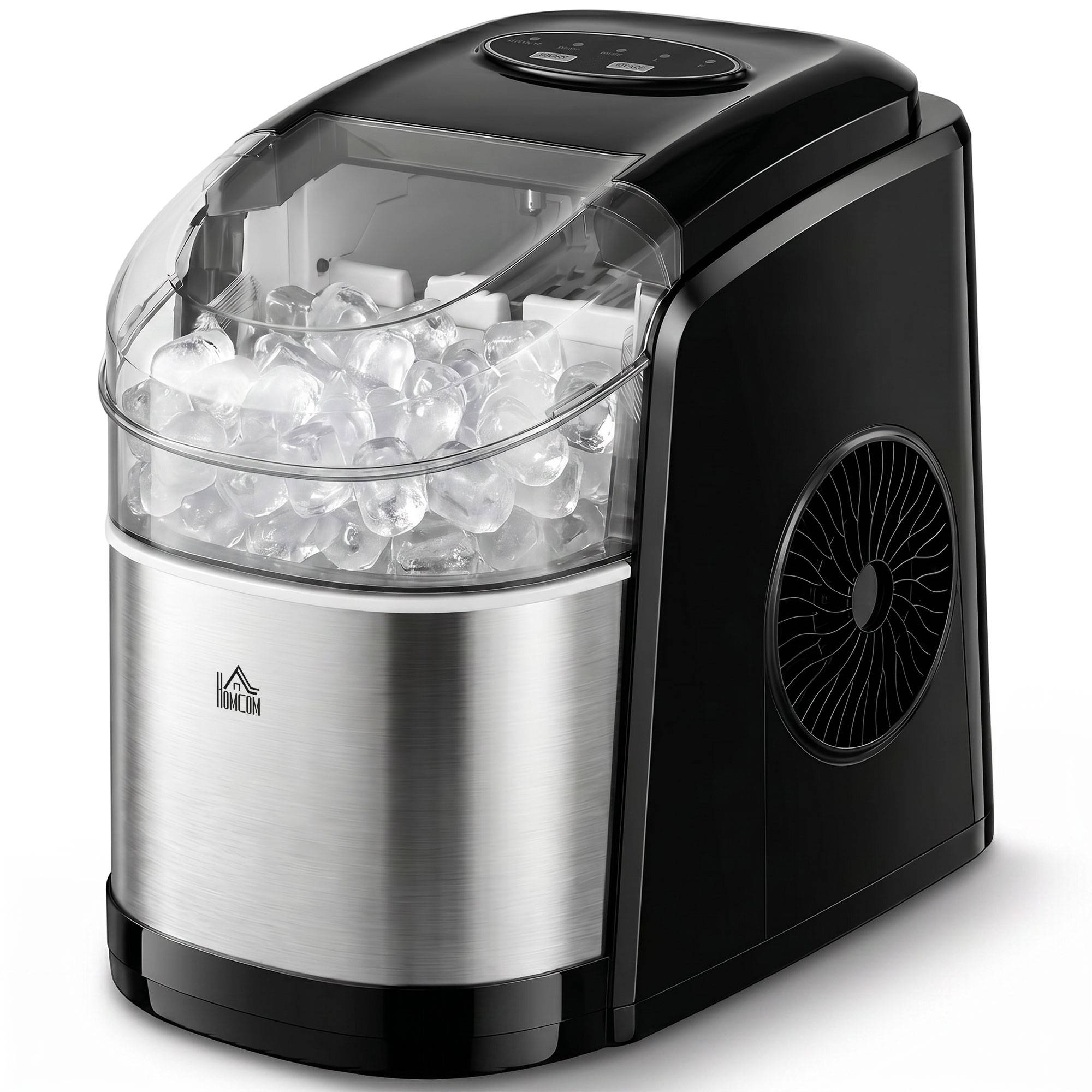 Machine à glaçons réservoir eau 1,7L, bac à glace 0,9kg, pelle et panier inclus, 9 glaçons en 6-12min - Image 2