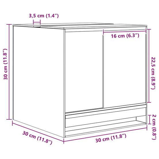 Vidaxl - Terrarium avec stockage Transparent 30 x 30 x 30 cm Verre vidaXL 42020387 - Image 3