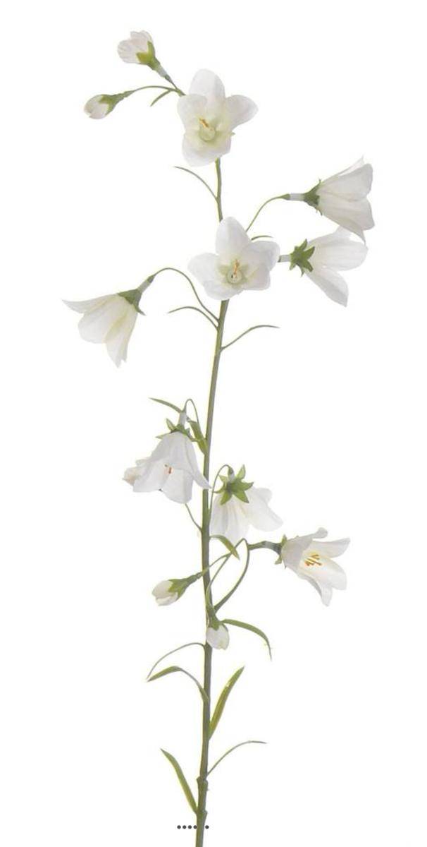 Artificielles - Campanule faux en tige Fleur des champs H65cm idéal bouquet BlancNeige - couleur: Blanc neige - Image 1