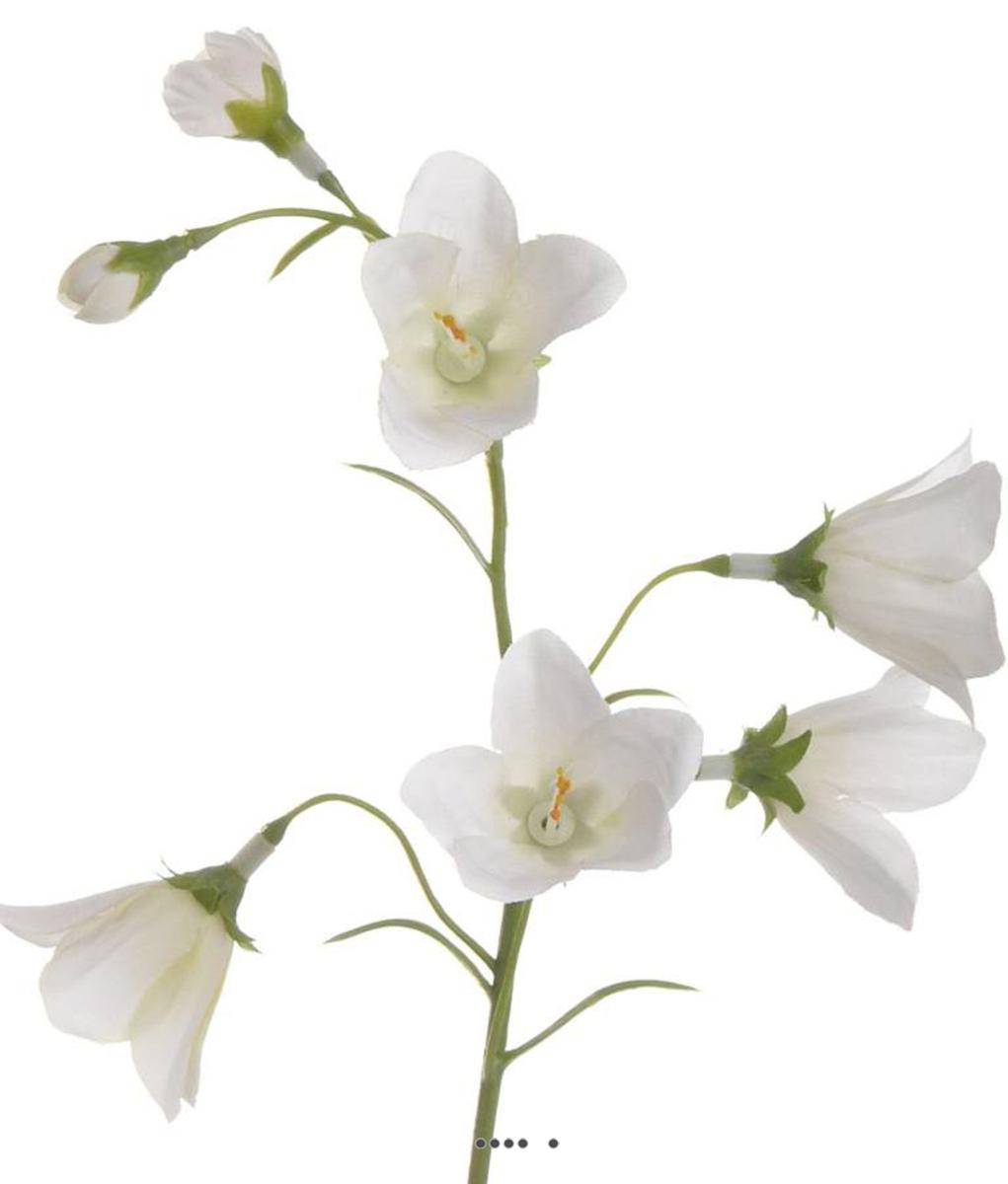 Artificielles - Campanule faux en tige Fleur des champs H65cm idéal bouquet BlancNeige - couleur: Blanc neige - Image 2