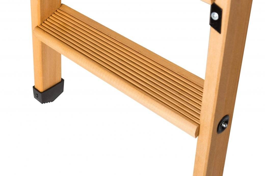Escabeau double accès bois 2x4 marches + tablette CENTAURE - 483604 - Image 2