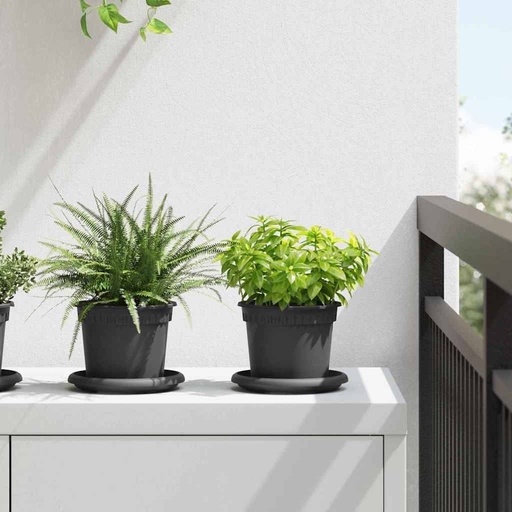 Vidaxl - Pots de plantes 6 pc Noir Plastique vidaXL 3403258 - Image 1