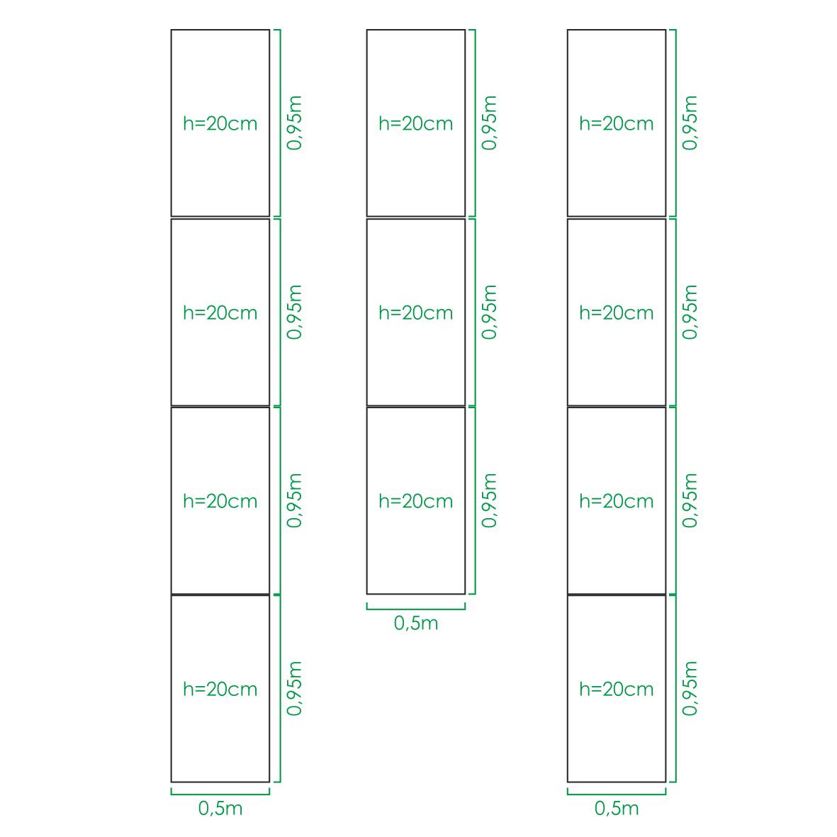 Kit de jardinière surélevées pour une serre 2,5x4 m, acier galvanisé, Klasika Greenhouses - Image 3