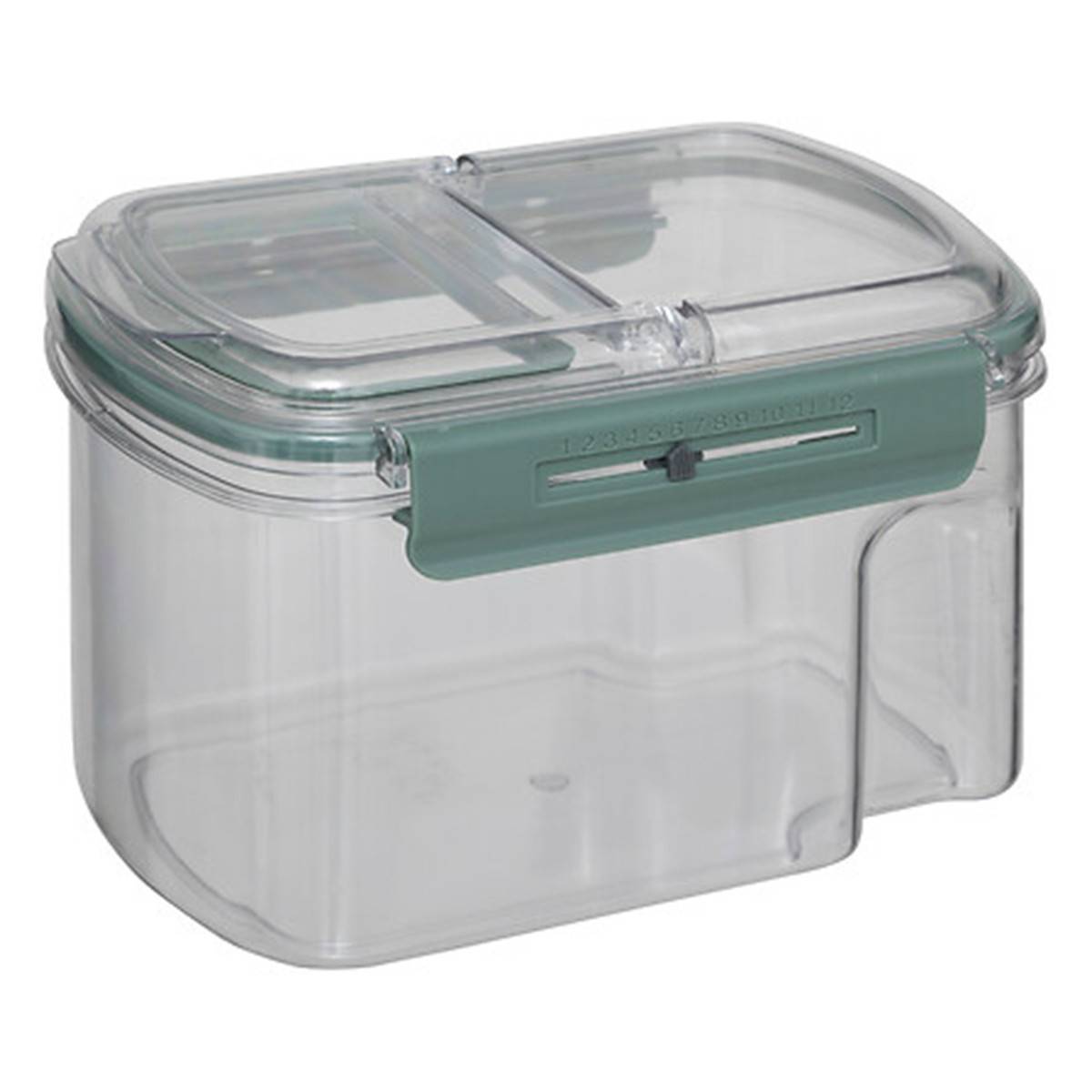 Boîte de Conservation Double Verseur "Neo" 1,5L Transparent - Image 1