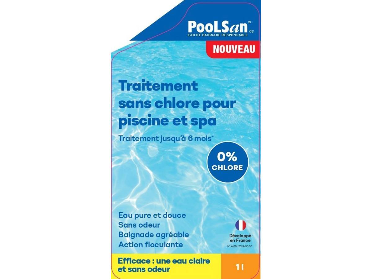 Poolsan - BSI - PooLSan - Recharge Sans Chlore 1 L - Désinfection Totale de l'Eau - Élaborée en Europe - Image 4