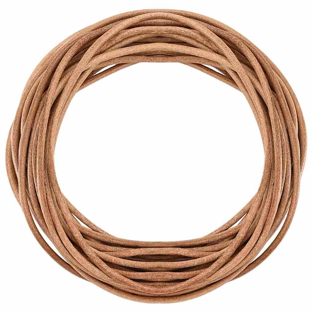 Corde en Cuir Marron Ø2,5 mm x 50 m Cuir Maison Chic - Image 1