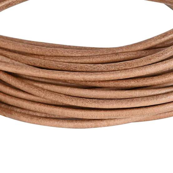 Corde en Cuir Marron Ø2,5 mm x 50 m Cuir Maison Chic - Image 3