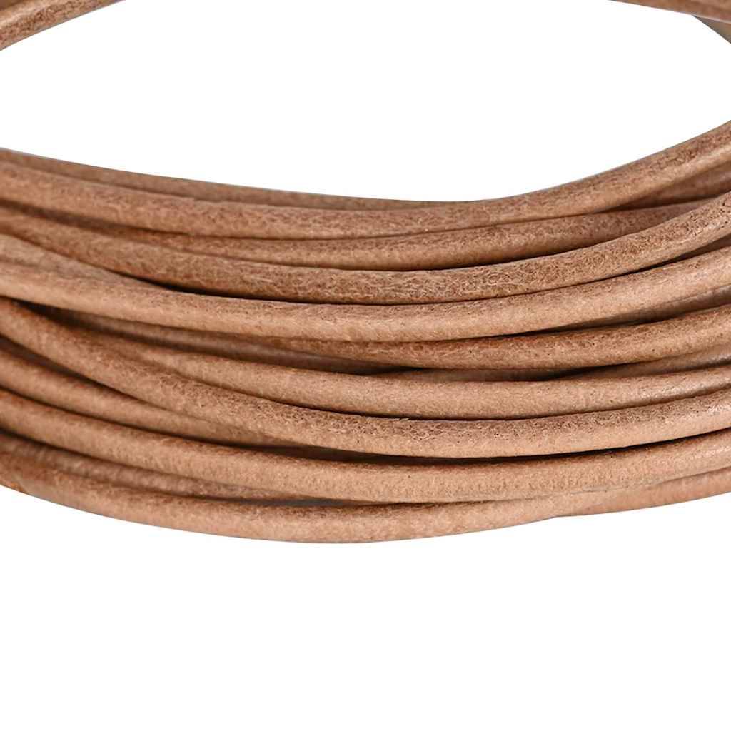 Corde en Cuir Marron Ø2,5 mm x 50 m Cuir Maison Chic - Image 3