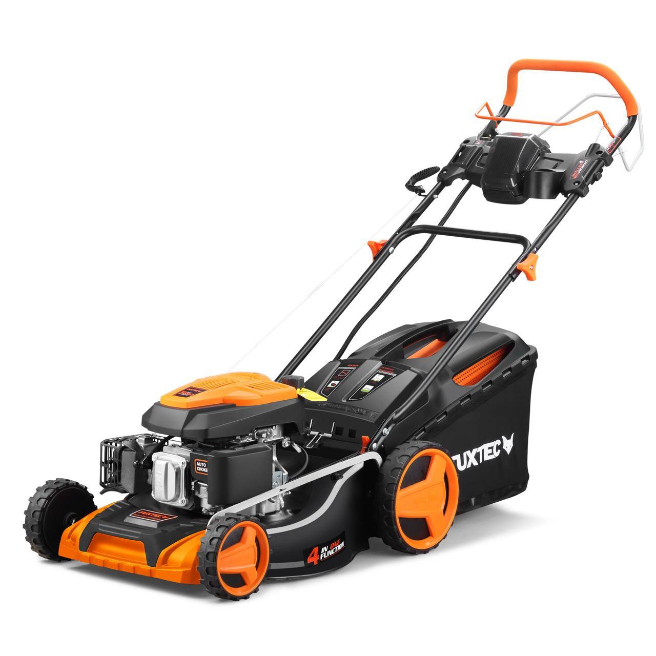 FUXTEC - Tondeuse à gazon thermique autotractée 196 cm³, largeur de coupe 51 cm, bac 60 L, démarrage électrique FX-RM5196ES - Fuxtec