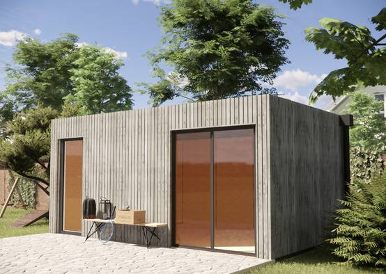 Sans Marque - Annexe de jardin sans permis en bois 5,5 x 3,5 x 2,7 m avec plancher isolé - Image 6