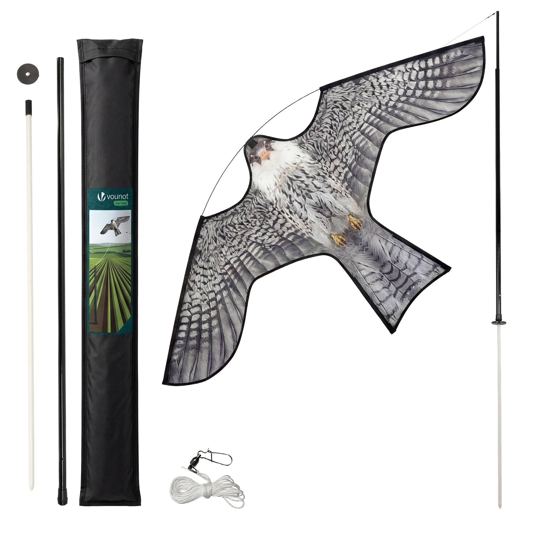 Cerf volant anti oiseaux effaroucheur avec mat Faucon modele A - Image 1