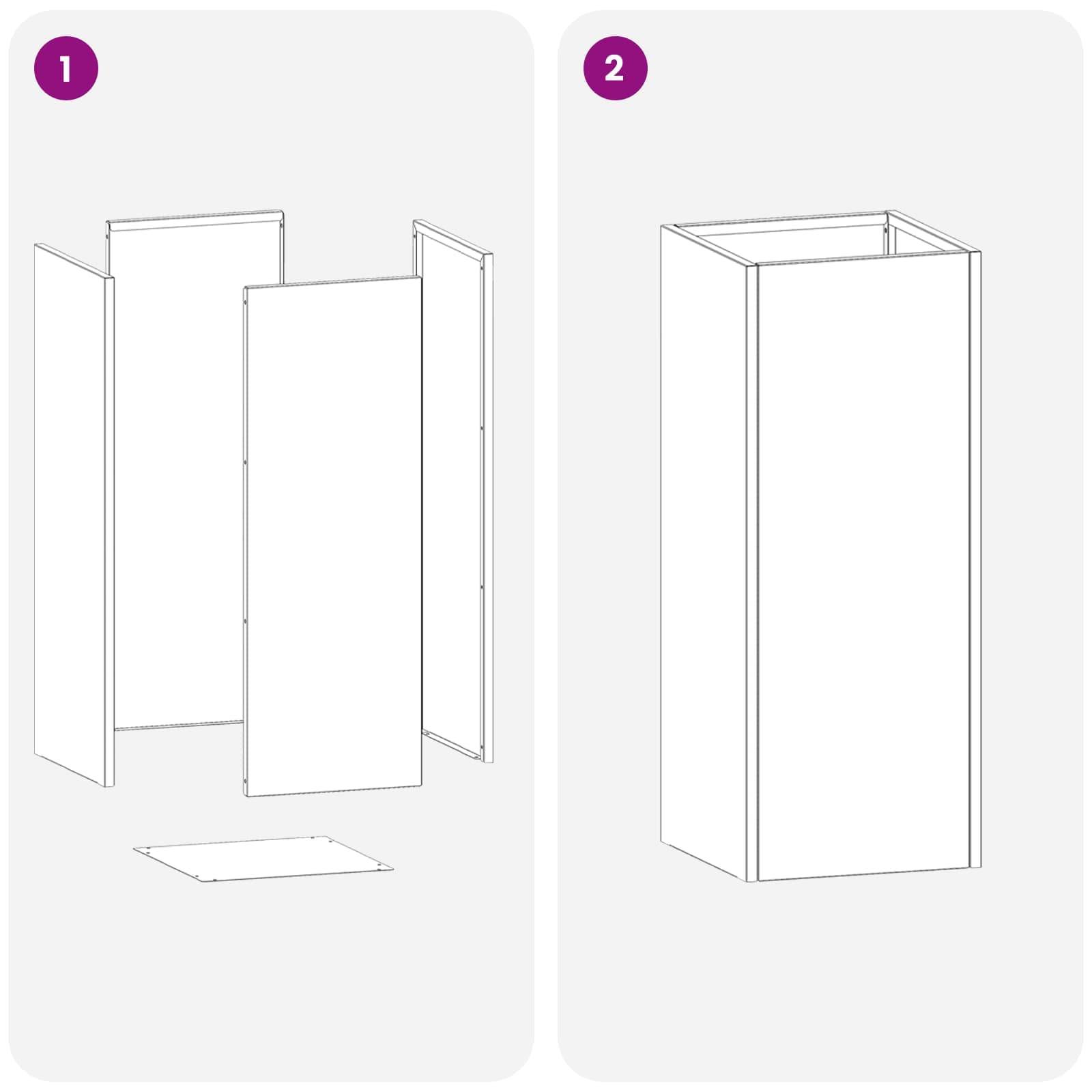 Vidaxl - Cache-pot de jardin 2 pc Argenté 20 x 20 x 40 cm vidaXL 8005299 - Image 8