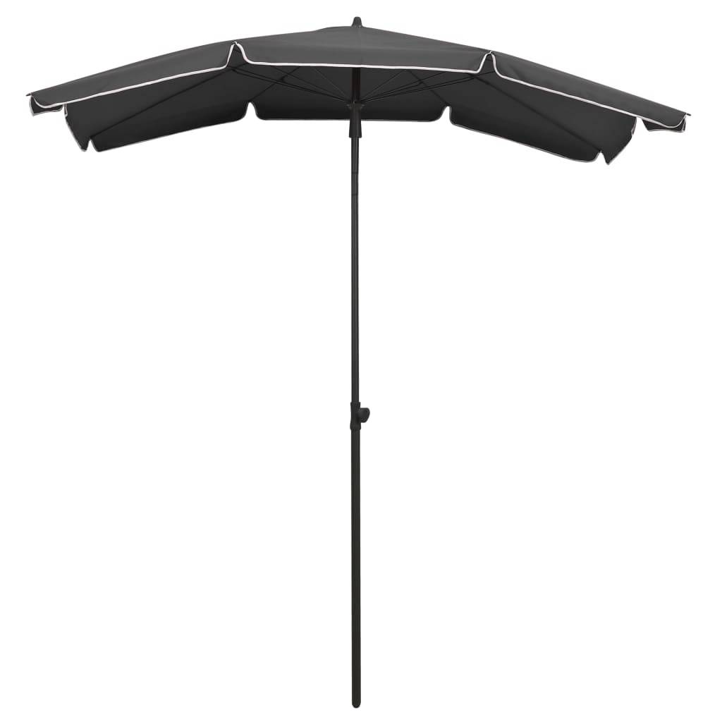 Parasol de jardin - parasol d'extérieur avec mât 200x130 cm anthracite - MEUBLE PRO - Image 1