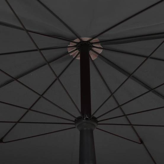 Parasol de jardin - parasol d'extérieur avec mât 200x130 cm anthracite - MEUBLE PRO - Image 5