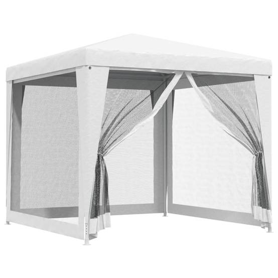 ComfortXL - Pavillon de Jardin Acier avec Moustiquaires Latérales Toile PE Blanc 2.5x2.5 m – ComfortXL Outdoor Living - Image 2