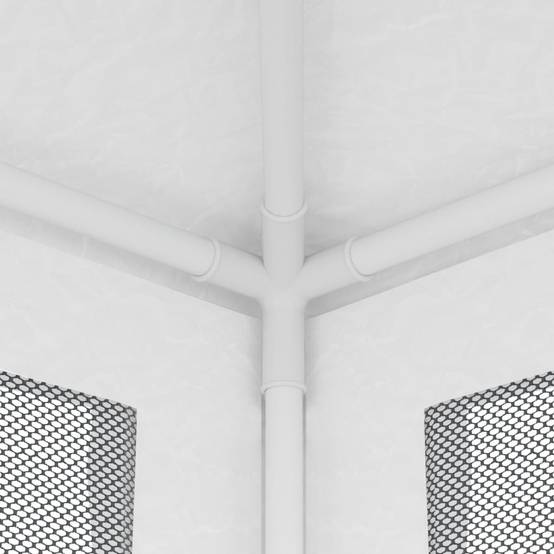 ComfortXL - Pavillon de Jardin Acier avec Moustiquaires Latérales Toile PE Blanc 2.5x2.5 m – ComfortXL Outdoor Living - Image 6