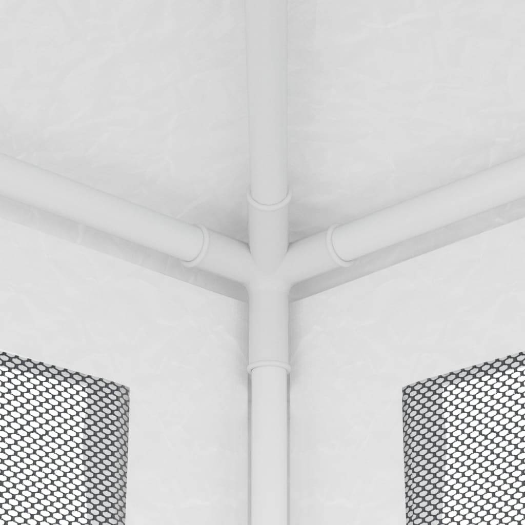 ComfortXL - Pavillon de Jardin Acier avec Moustiquaires Latérales Toile PE Blanc 2.5x2.5 m – ComfortXL Outdoor Living - Image 6