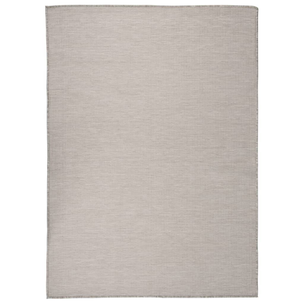 XXL Tapis de Jardin à Tissage Plat en Polypropylène Imperméable pour Extérieur Gris Clair 200x280 cm – ComfortXL Outdoor Living - Image 1