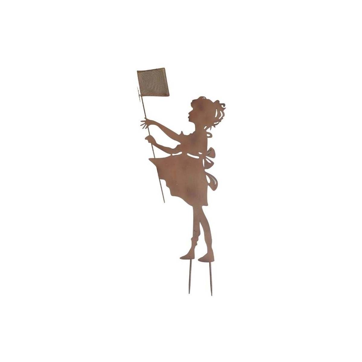 La Grande Prairie - Silhouette en fer Petite fille 40 x 92 cm - Image 1
