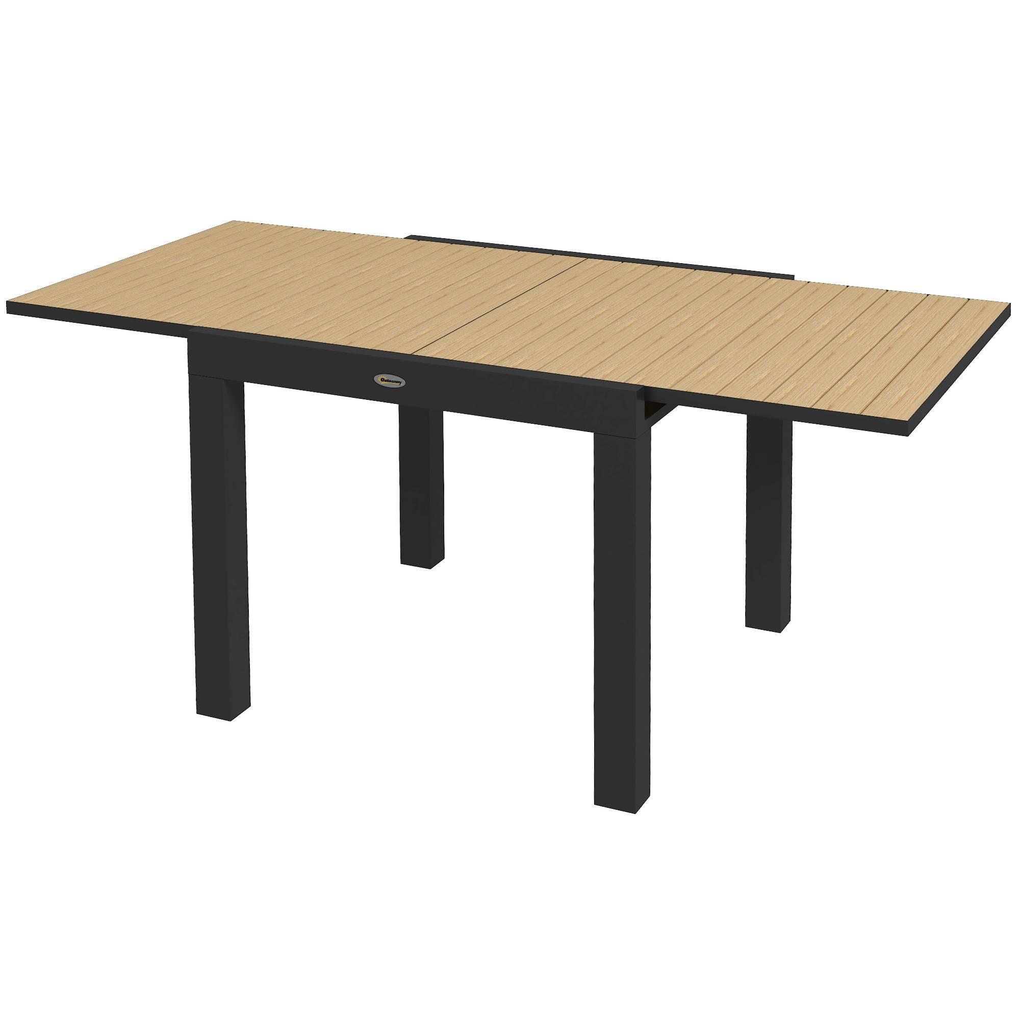 ComfortXL - Table de jardin extensible aluminium jaune 81-162 x 80 x H75 cm 4-6 personnes - ComfortXL Outdoor Living - Image 2