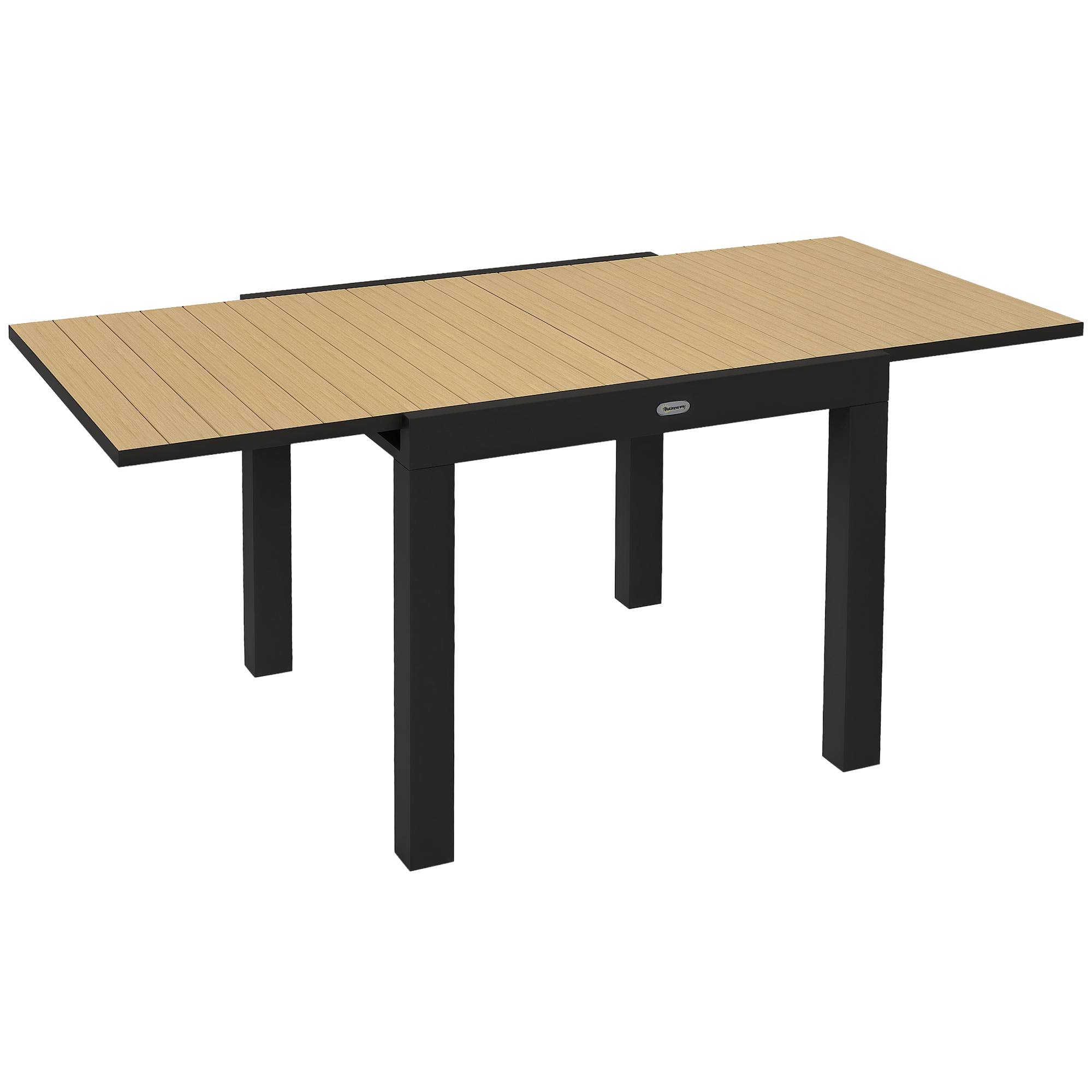 ComfortXL - Table de jardin extensible aluminium jaune 81-162 x 80 x H75 cm 4-6 personnes - ComfortXL Outdoor Living - Image 1