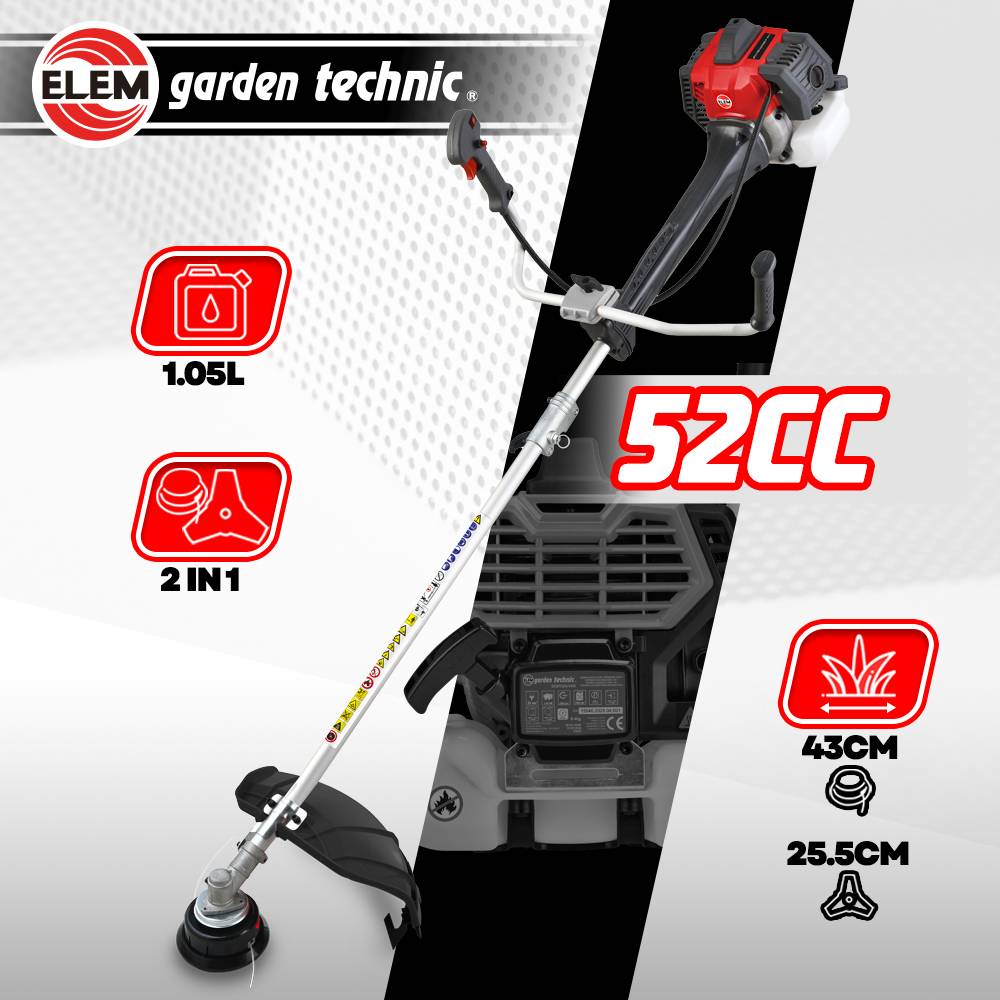 Elem Garden Technic - Débroussailleuse thermique 52CC - Lame + bobine - Image 2