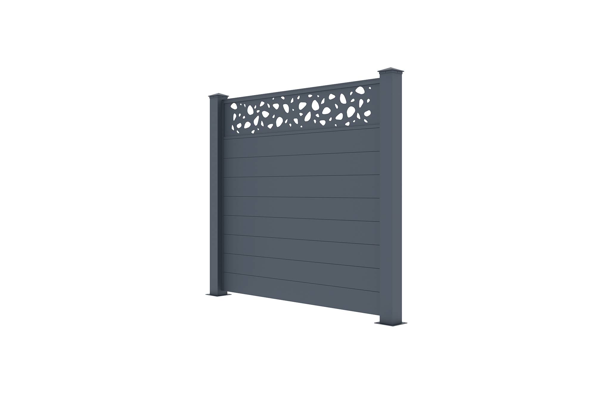 Casanoov Lot de 2 kits de clôture aluminium SUNNY H.170  cm - kits complet 3.8m - Image 5