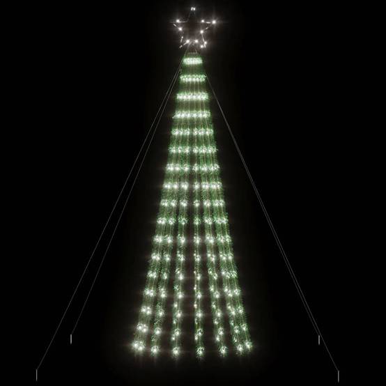 Sapin de Noël | Arbre de Noël à LED 275 LED blanc froid 180 cm Maison Chic - Image 3