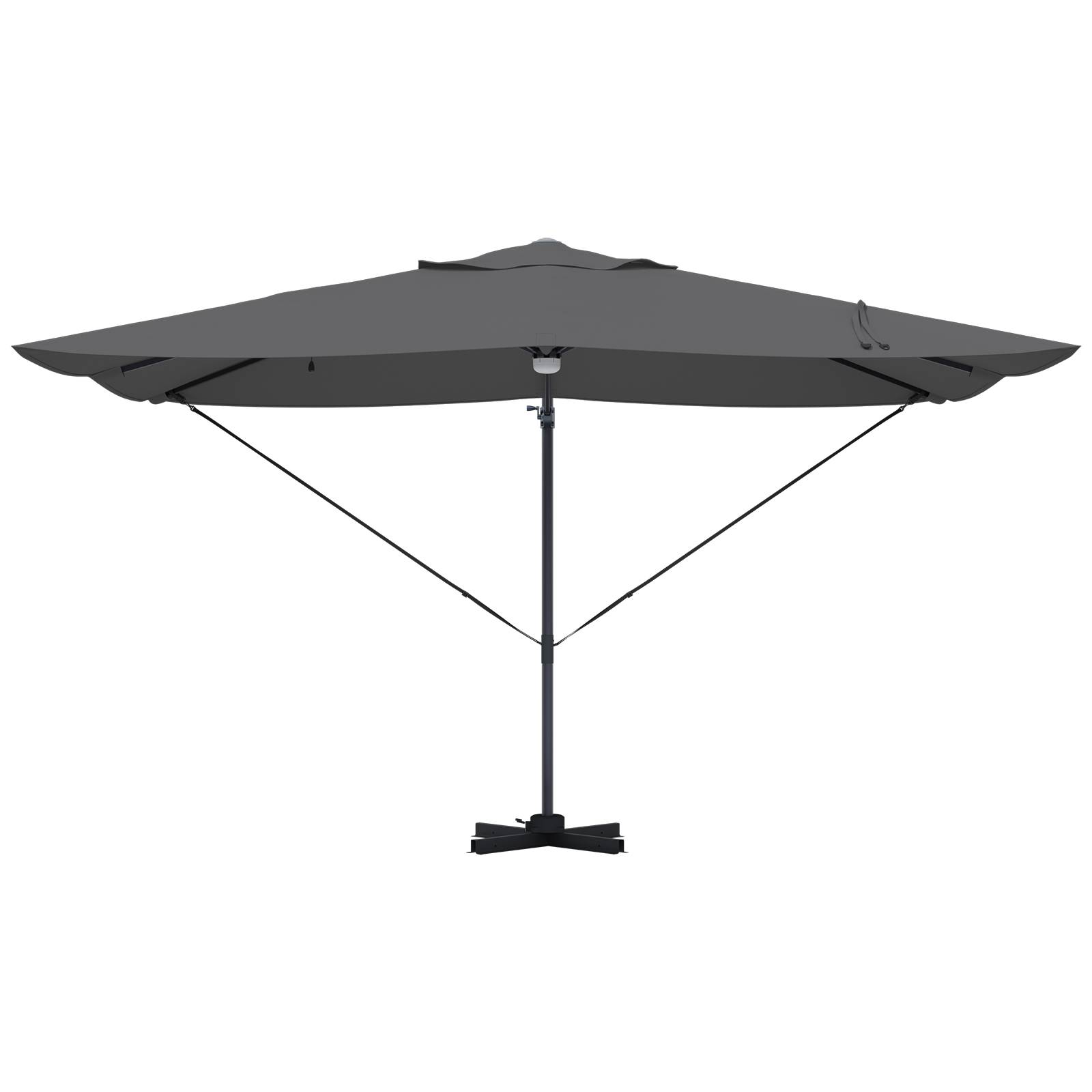 Parasol Déporté de jardin - Parasol d'extérieur - Anthracite Anthracite Polyester Grand - Image 5