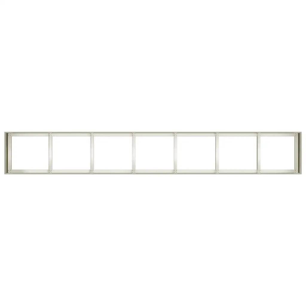 Jardinière rectangulaire design moderne jardin 280 x 40 x 40 cm en acier laminé à froid blanc - Image 3