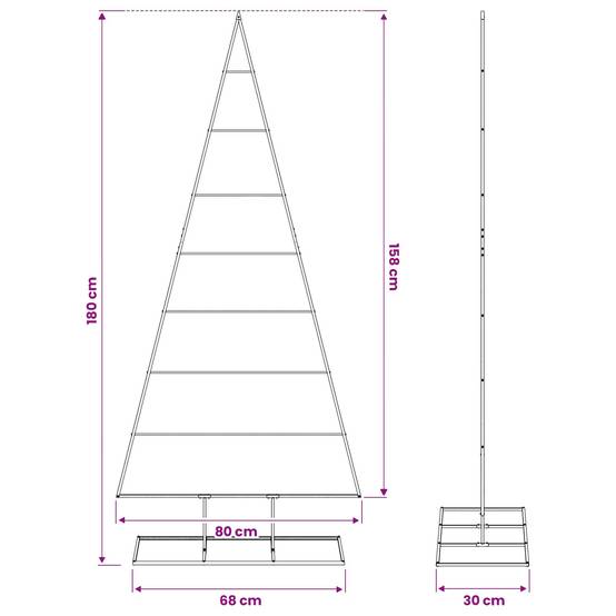 Vidaxl - Arbre de Noël en métal KUOPIO 180 cm métal Noir vidaXL 42060079 - Image 3