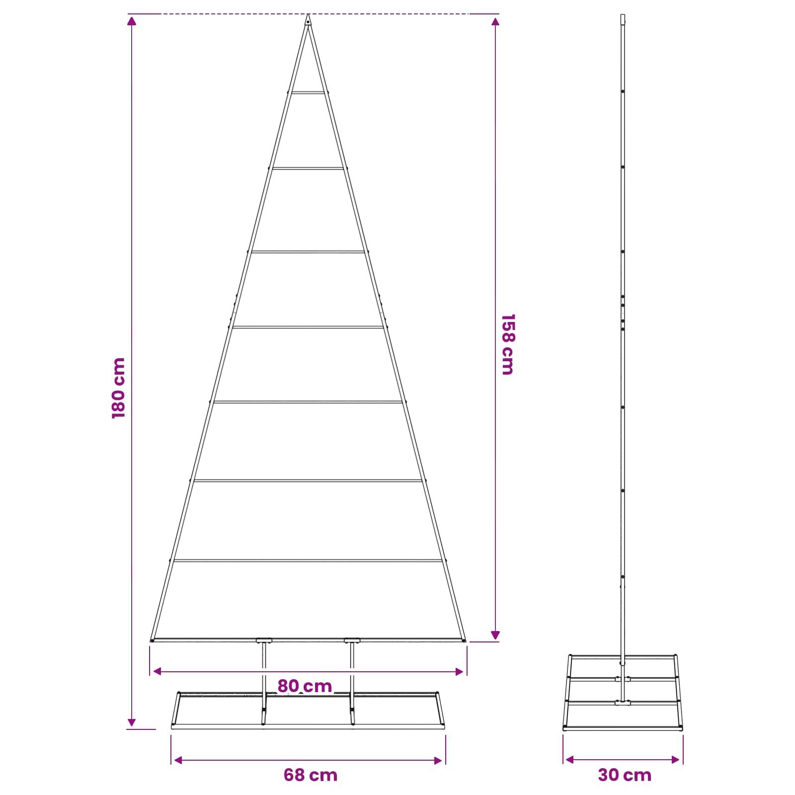 Vidaxl - Arbre de Noël en métal KUOPIO 180 cm métal Noir vidaXL 42060079 - Image 3