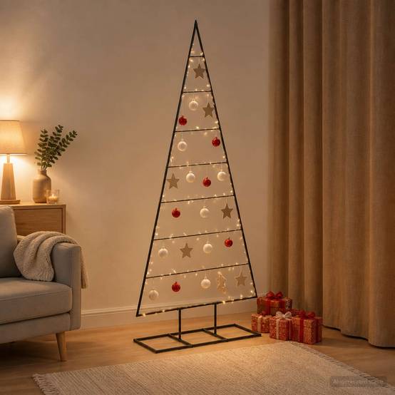 Vidaxl - Arbre de Noël en métal KUOPIO 180 cm métal Noir vidaXL 42060079 - Image 4