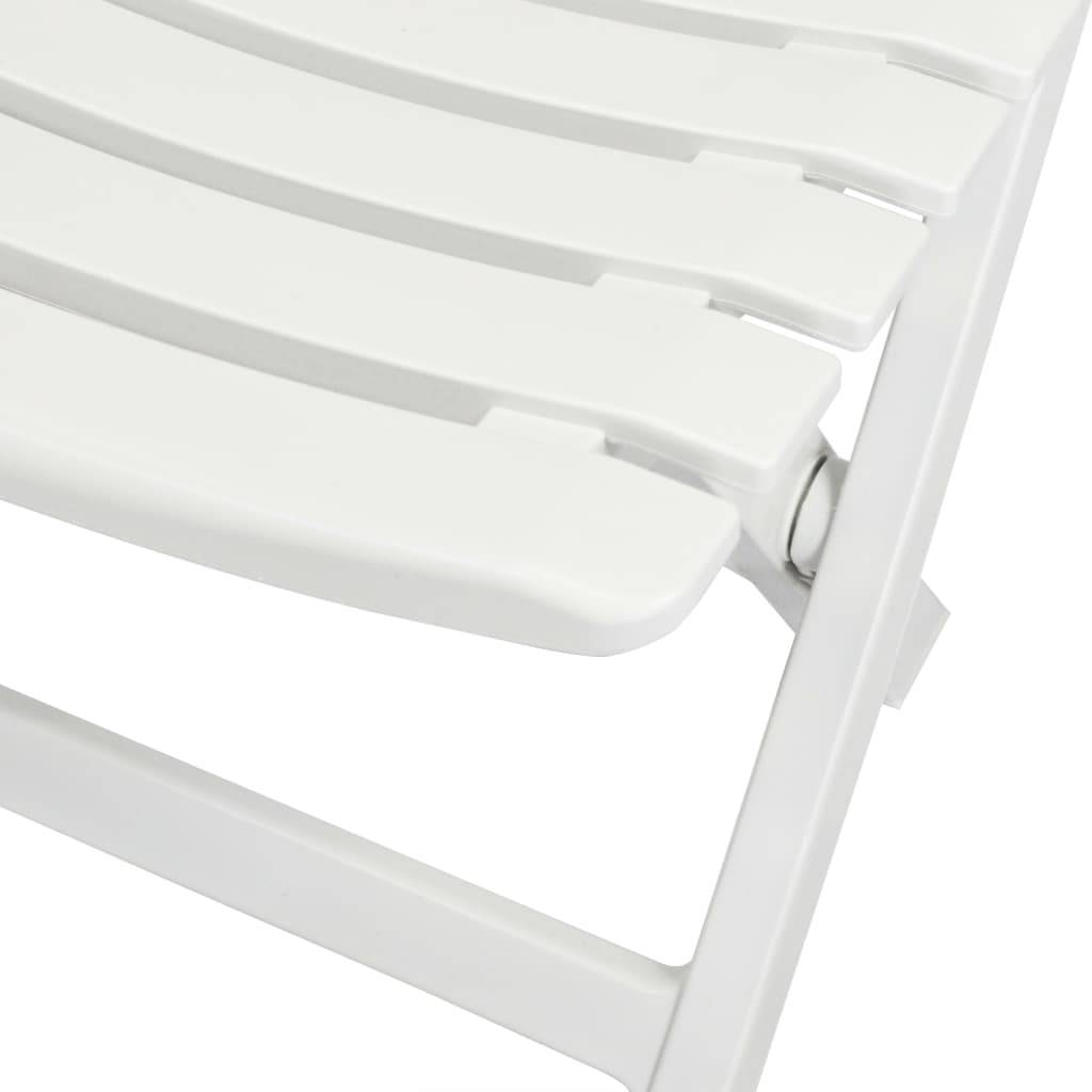 Ensemble de bistro pliable - Salon De Jardin 3 pcs Plastique Blanc MI756 - Image 4