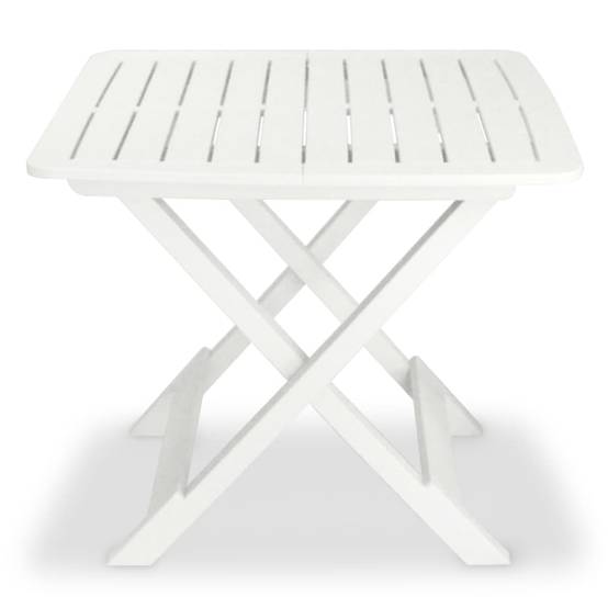 Ensemble de bistro pliable - Salon De Jardin 3 pcs Plastique Blanc MI756 - Image 1