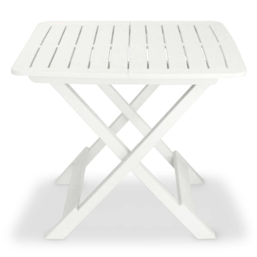 Ensemble de bistro pliable - Salon De Jardin 3 pcs Plastique Blanc MI756 - Image 1