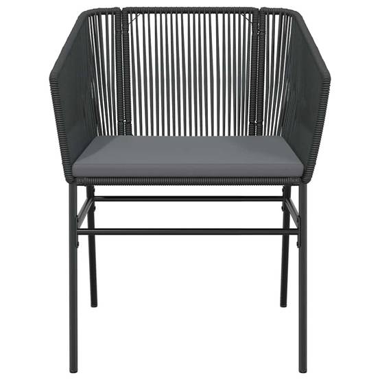 ComfortXL - Petit Salon de Jardin 2 Personnes Résine Tressée Table Carrée avec Coussins Noir – ComfortXL Outdoor Living - Image 5