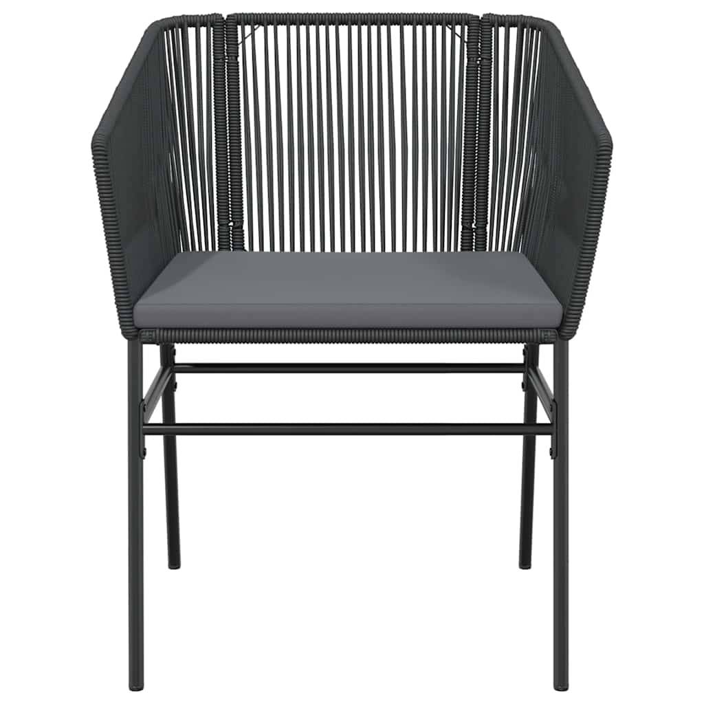 ComfortXL - Petit Salon de Jardin 2 Personnes Résine Tressée Table Carrée avec Coussins Noir – ComfortXL Outdoor Living - Image 5