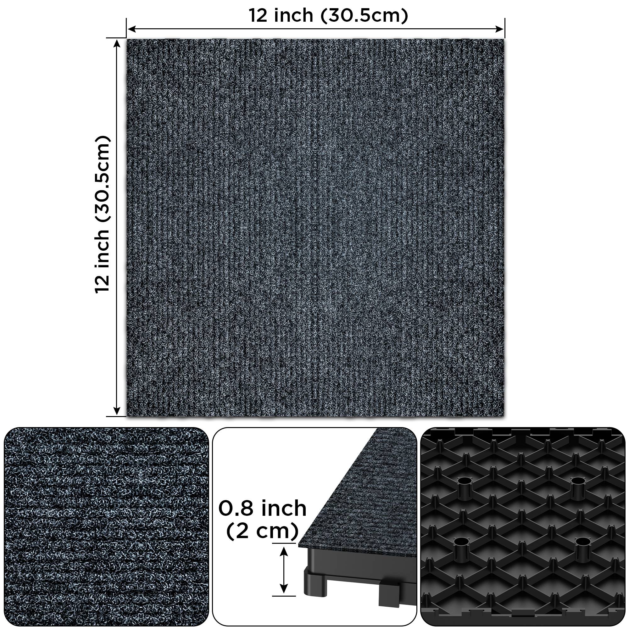 PANGIVO - Dalles de terrasse polypropylènes gris 30 x 30 x 2 cm - PANGIVO - Image 4