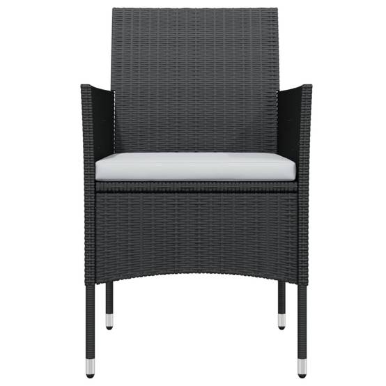 ComfortXL - Table et Chaises de Jardin 4 Pers Résine Tressée Acier Extérieur Noir 5 pcs – ComfortXL Outdoor Living - Image 4