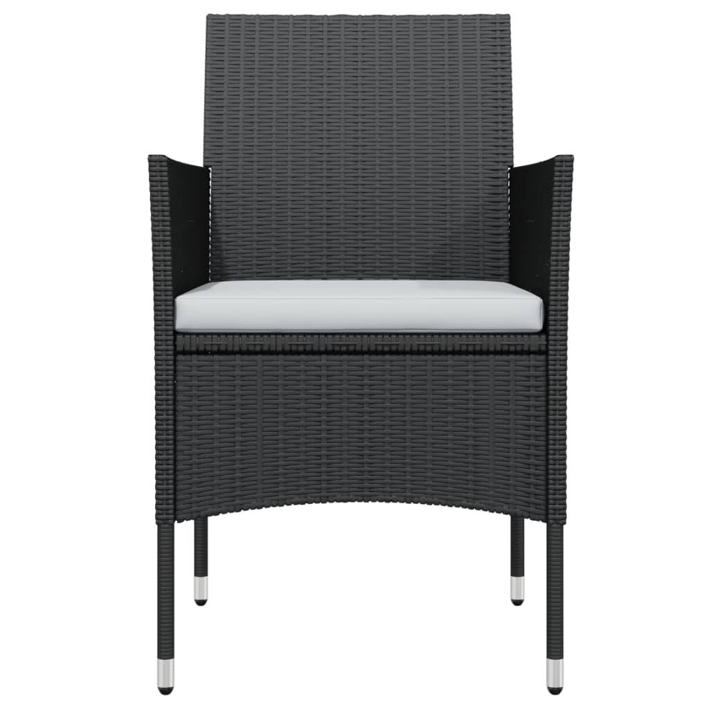 ComfortXL - Table et Chaises de Jardin 4 Pers Résine Tressée Acier Extérieur Noir 5 pcs – ComfortXL Outdoor Living - Image 4