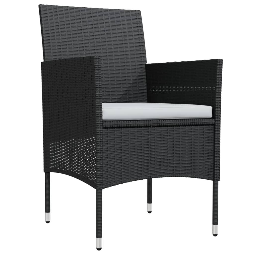 ComfortXL - Table et Chaises de Jardin 4 Pers Résine Tressée Acier Extérieur Noir 5 pcs – ComfortXL Outdoor Living - Image 3