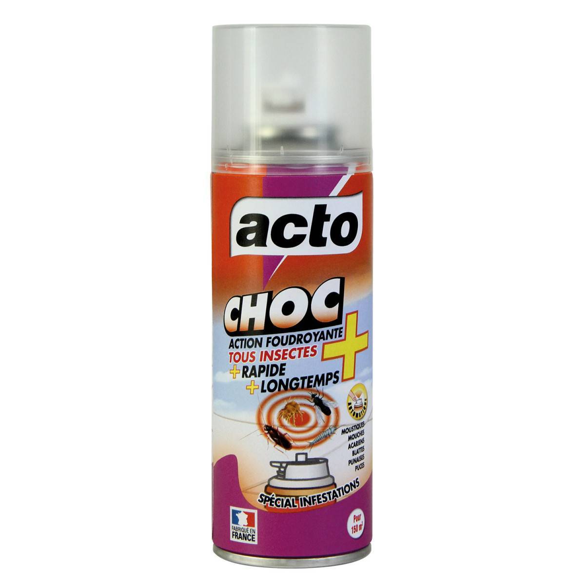 Lot de 2 Aérosols ACTO CHOC : Pour une Maison Sans Insectes - Image 2